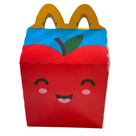 McDonalds Happy Meal Box Red Apple Slices 2021 Collect Ephemera Hobby Fast Food - Picture 1 of 7